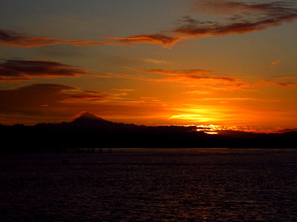 Sunrise at Columbia River and Mt. Hood