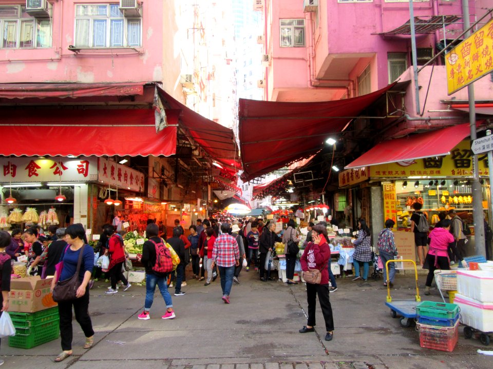 Local Food Market Tai Kok Tsui Hong Kong