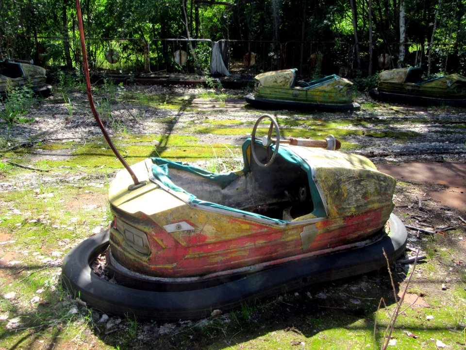 Bumper car Pripyat Chernobyl exclusion zone Ukraine
