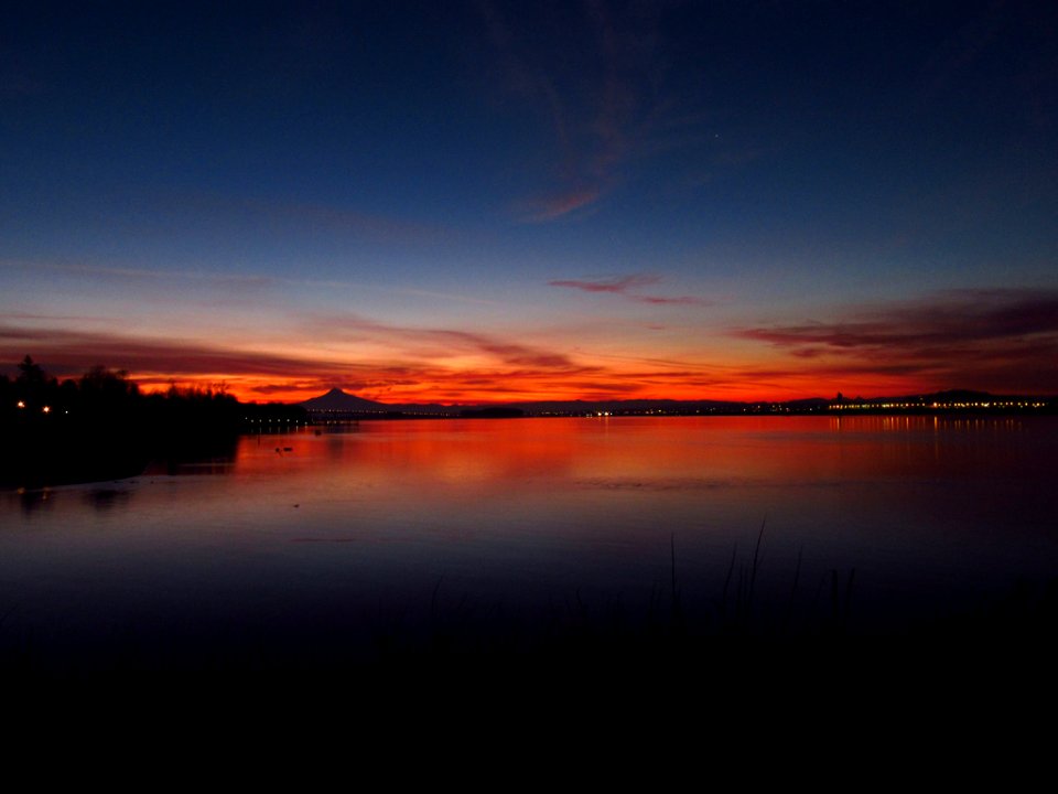 Sunrise at Columbia River and Mt. Hood