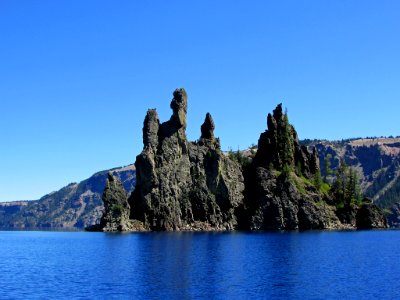 Phantom Ship at Crater Lake NP in OR photo