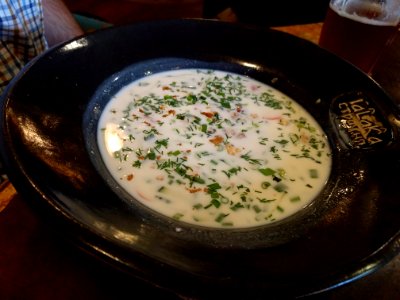 Keffir Radish Cucumber and Walnut soup Minsk Belarus talka