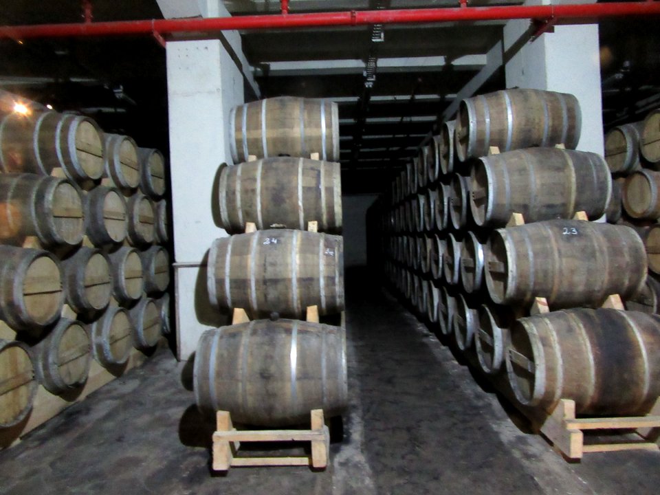 Ararat Brandy Company of Yerevan Armenia barrell storage