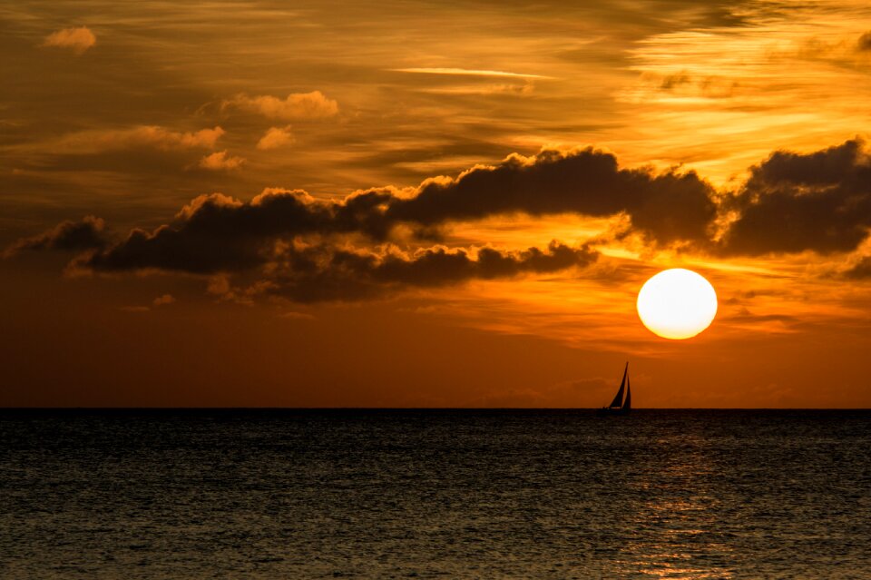Evening boat baltic sea