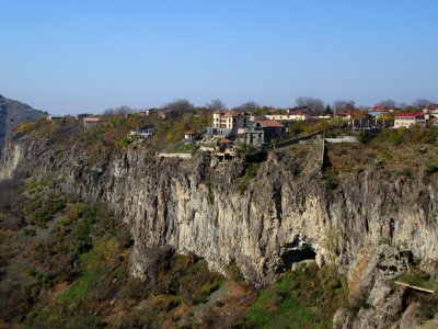 Cliffsides of Garni Armenia photo