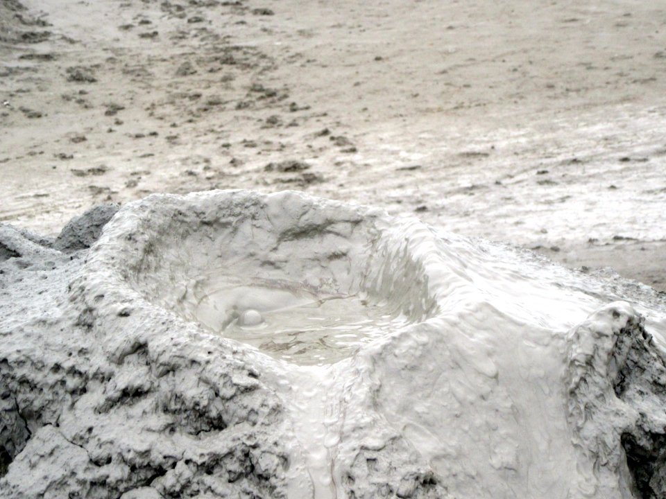 Bubbling mud Azerbaijan