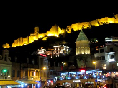 Fortress at night Tbilisi Georgia