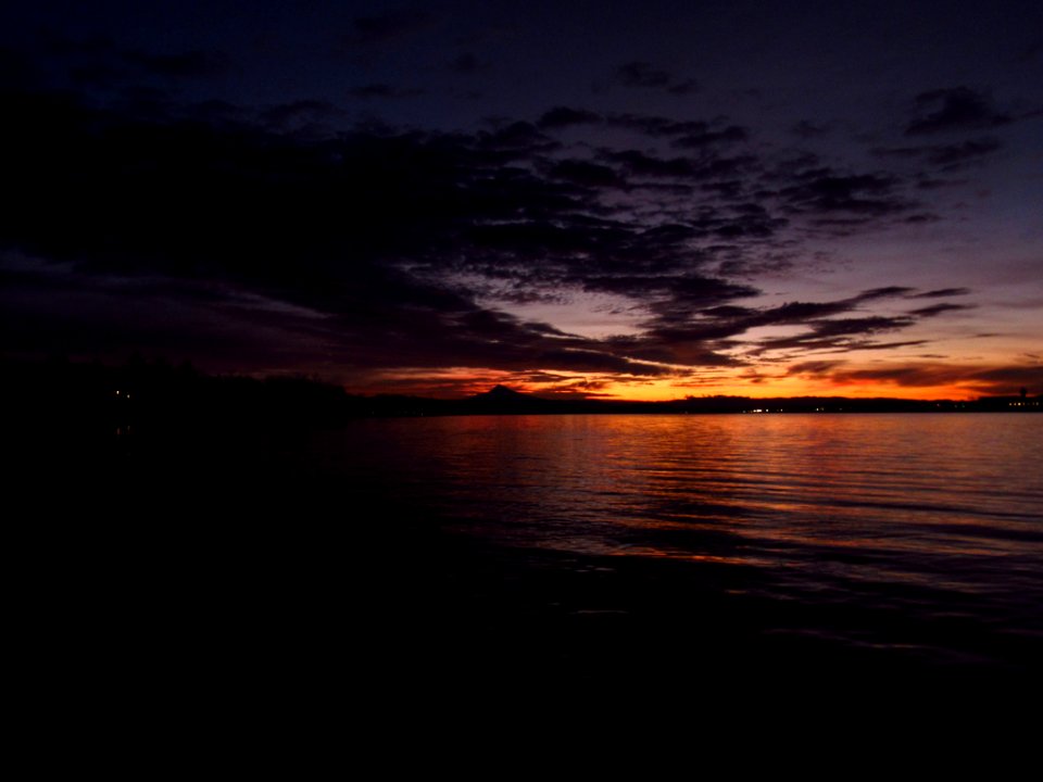 Sunrise at Columbia River and Mt. Hood
