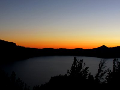 Sunset at Crater Lake NP in OR photo