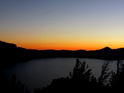 Sunset at Crater Lake NP in OR