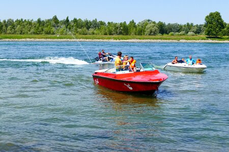 Stone walls powerboat jet ski