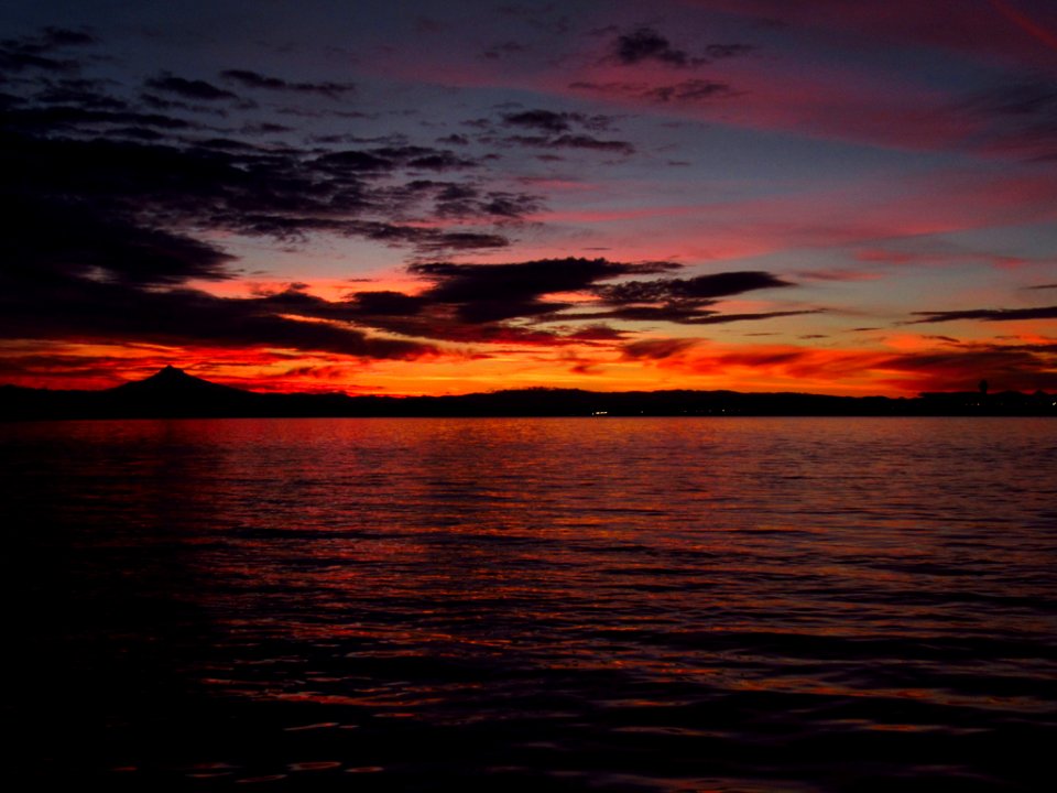 Sunrise at Columbia River and Mt. Hood
