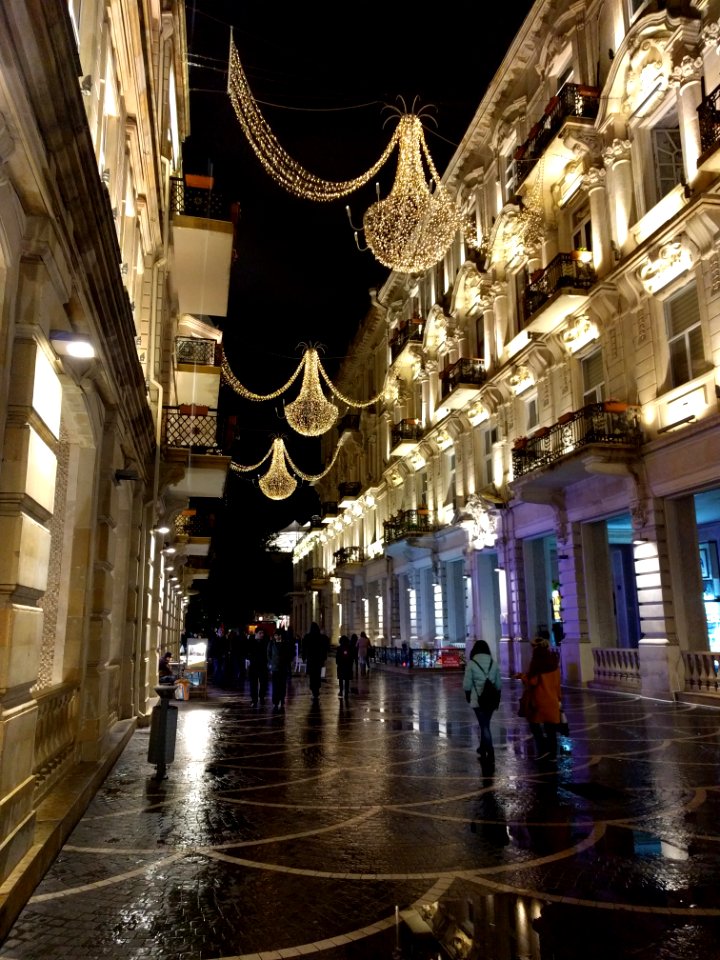 Pedestrain streets of Baku Azerbaijan