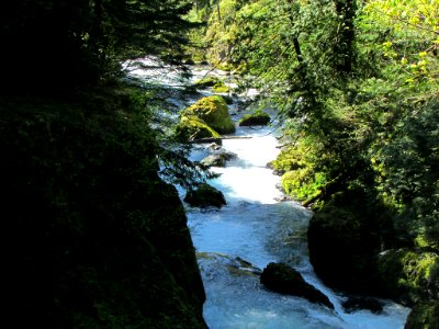 Spirit Falls Trail on Little White Salmon River in WA photo