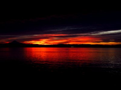 Sunrise at Columbia River and Mt. Hood
