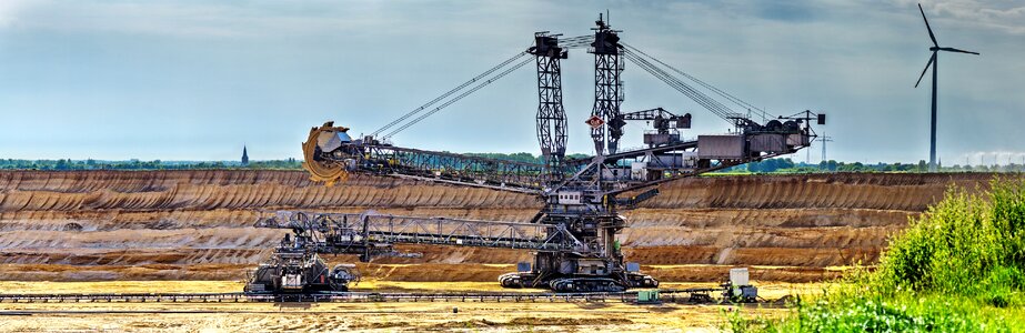 Mine brown coal panorama photo