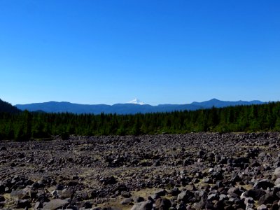 View of Mt. Hood at Mt. St. Helens NM in Washington