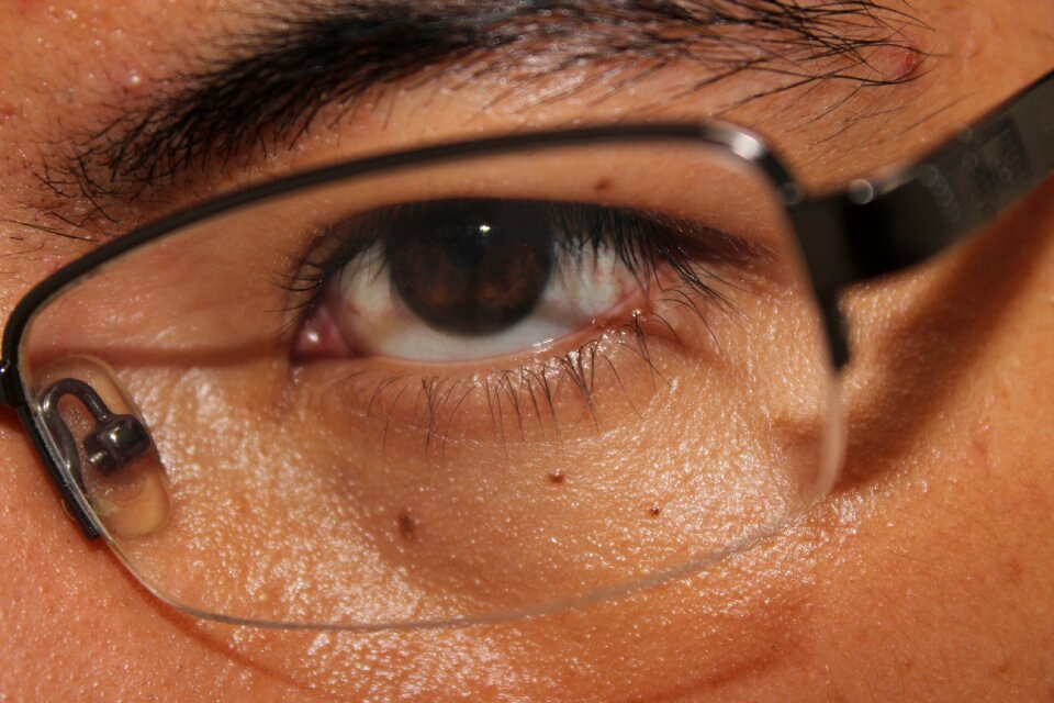 Eyebrow person closeup