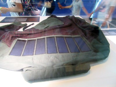 Solar panel jackets to charge your phone Expo 2017 Astana Kazakhstan