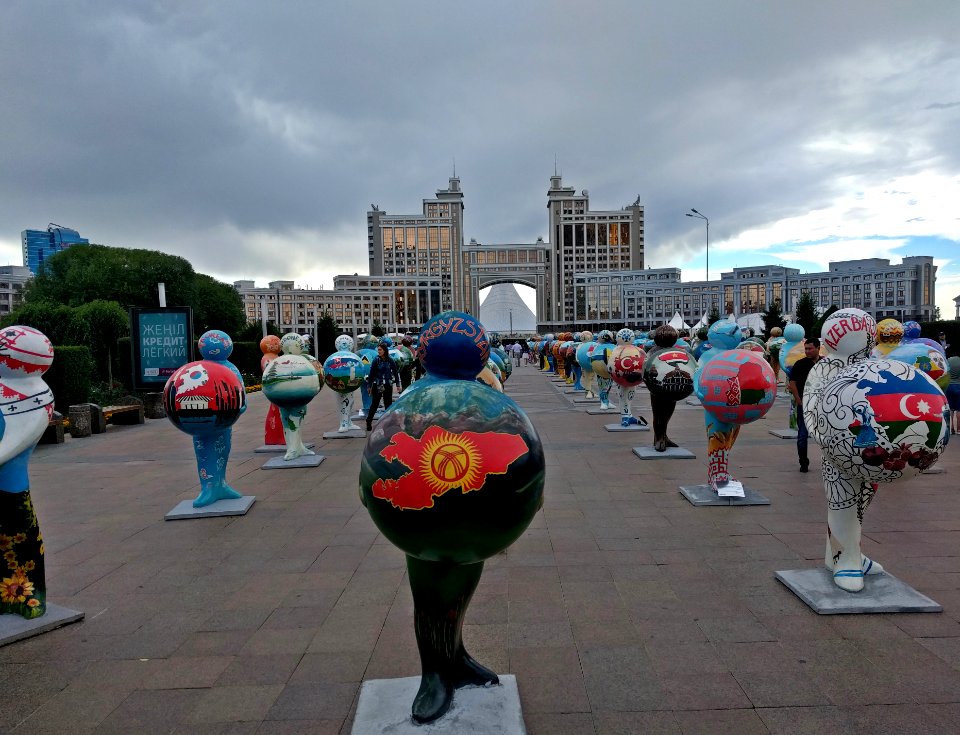 Figures representing participating countries in Expo 2017 Astana Kazakhstan
