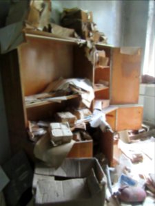 Open shelves Pripyat Hospital Chernobyl exclusion zone Ukraine