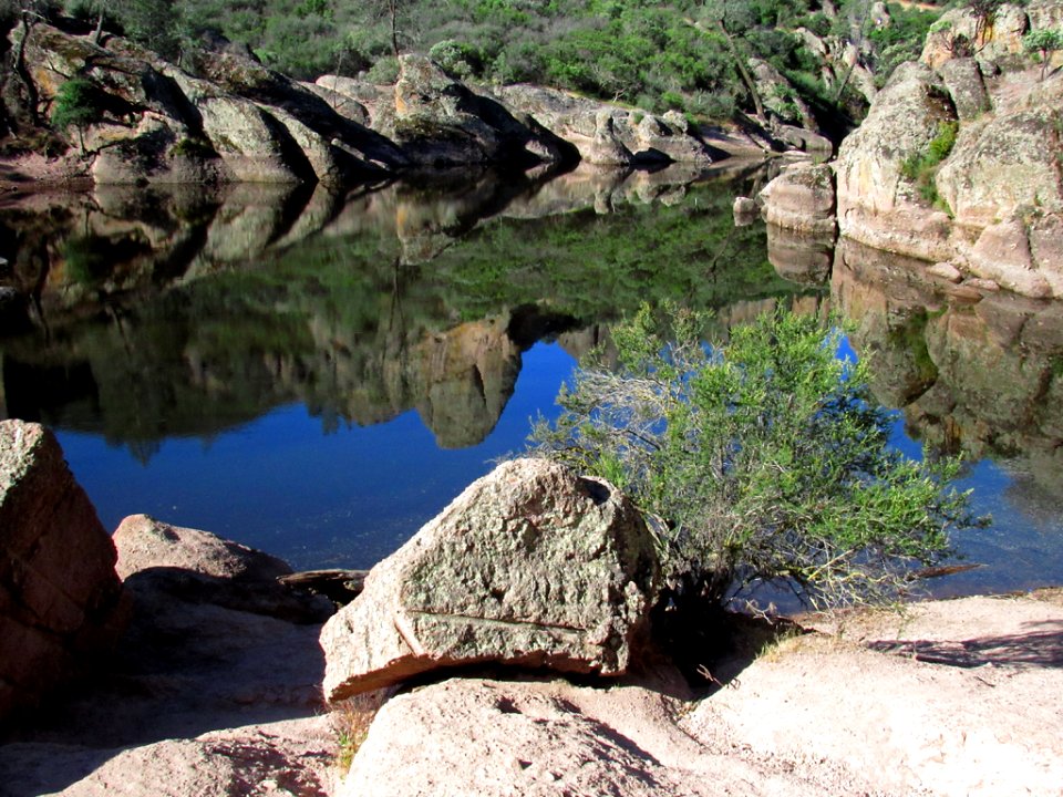 Bear Gulch Reservoir at Pinnacles NP in CA