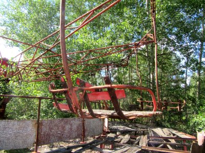 Swings Pripyat Chernobyl exclusion zone Ukraine
