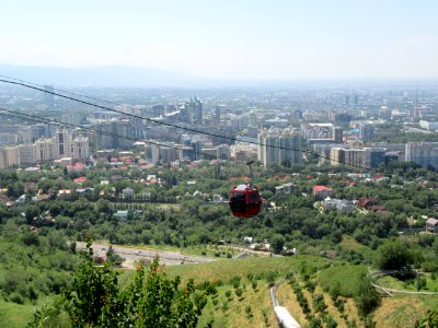 Cable Car with view of Almaty Kazakhstan