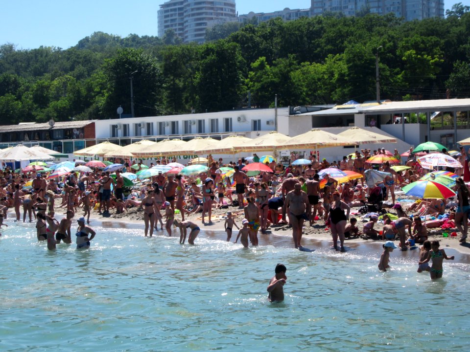 Beachgoesr Odessa Ukraine