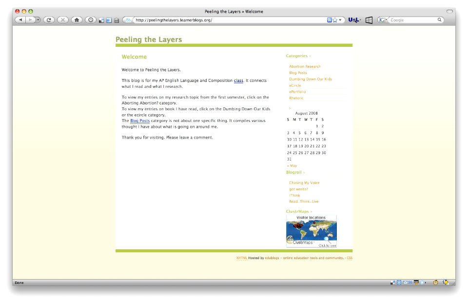 Sample AP English Student Blog