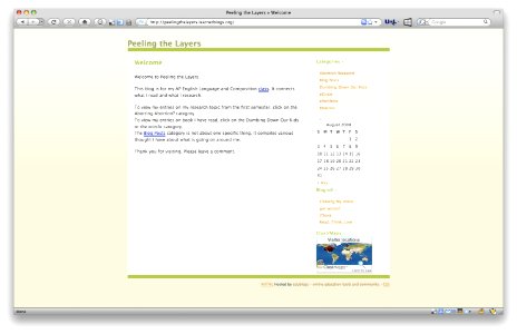 Sample AP English Student Blog