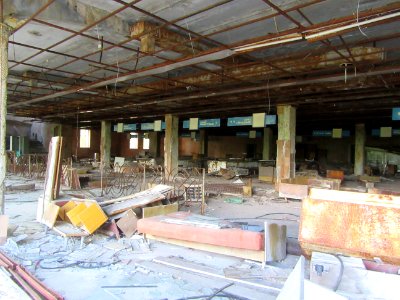 Supermarket Pripyat Chernobyl exclusion zone Ukraine