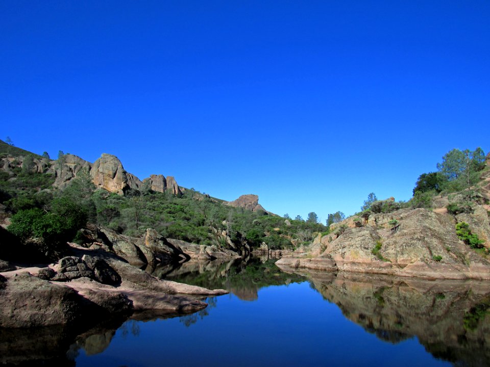 Bear Gulch Reservoir at Pinnacles NP in CA