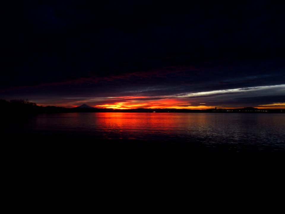 Sunrise at Columbia River and Mt. Hood