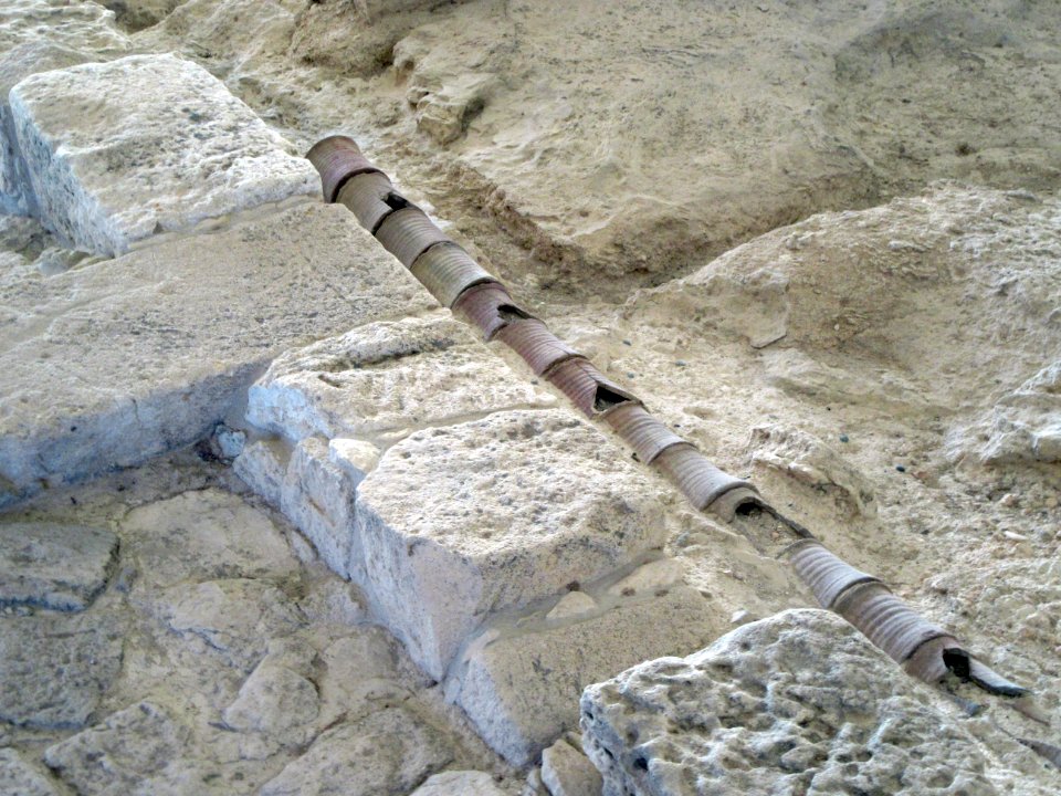 Water drainage Ancient Kourion Cyprus