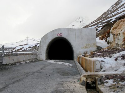 Tunnels used during snow Georgian Military Highway photo