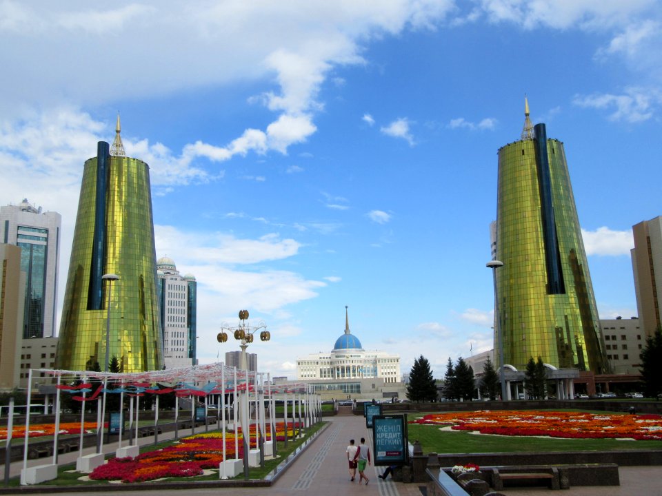 Golden Towers Beer cans Astana Kazakhstan