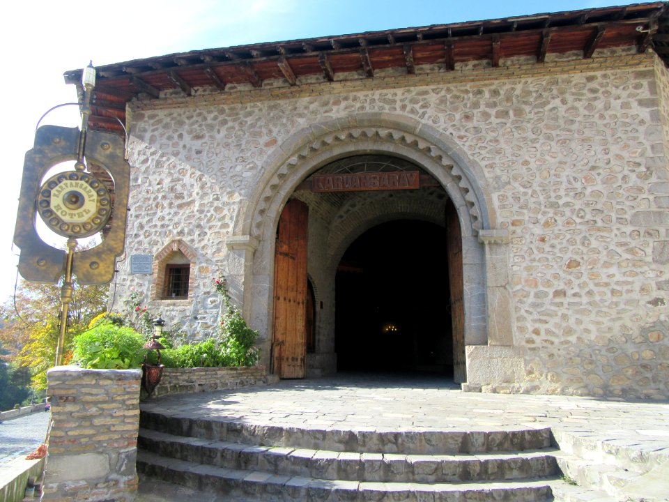 Entrance to Karavansaray Sheki Azerbaijan