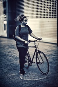 Rasta Girl with Bike