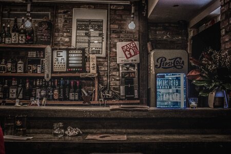 Alcohol fridge underground