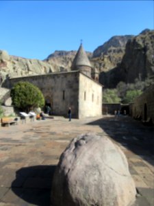 Approach of Geghard Monastery Armenia photo
