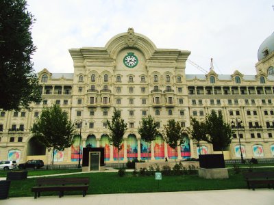 Building in Heydar Aliyev Park Baku Azerbaijan