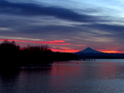 Sunrise at Columbia River and Mt. Hood