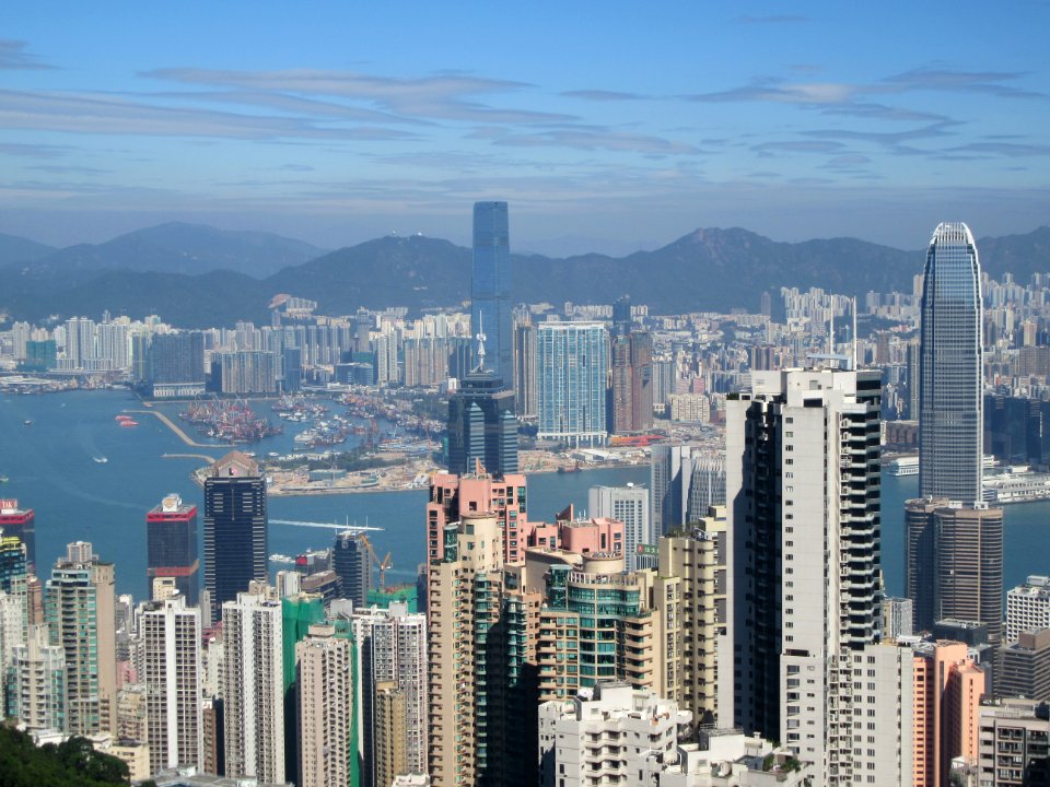 View of Harbour Hong Kong and Kowloon