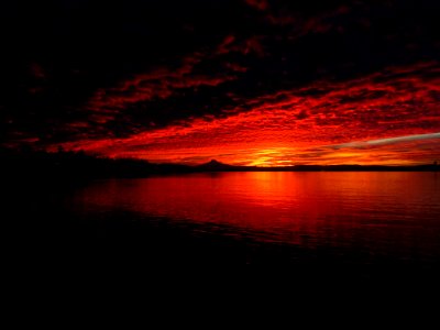 Sunrise at Columbia River and Mt. Hood