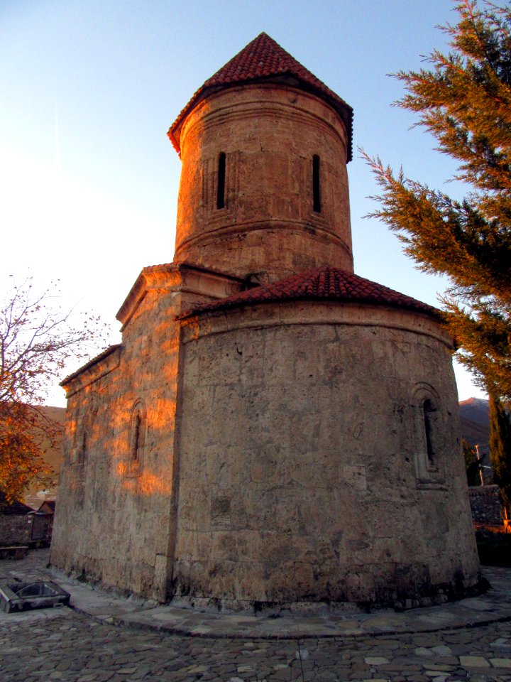 Back of Kis Albanian Church 5th century oldest Azerbiajan