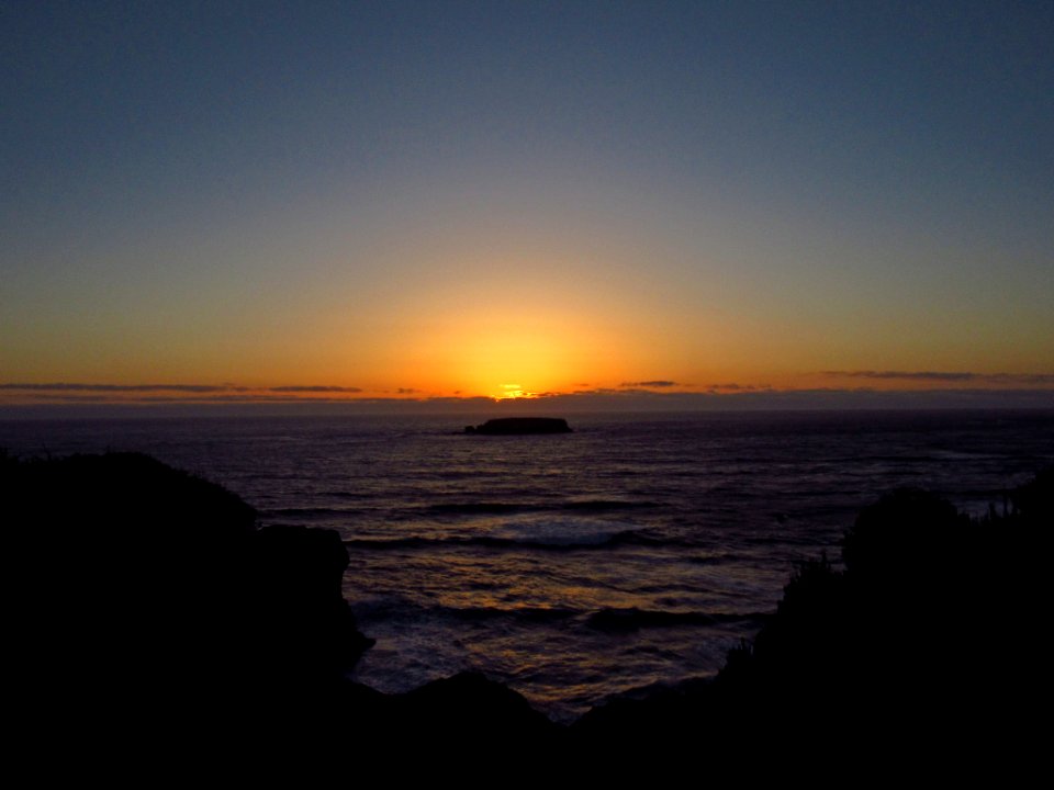 Sunset at Devils Punchbowl in OR
