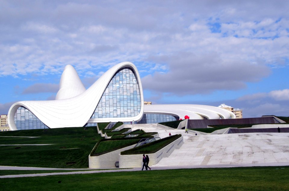 Heydar Aliyev Center from tbe front Baku Azerbaijan