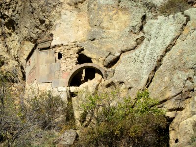 Cave rooms of Geghard Monastery Armenia