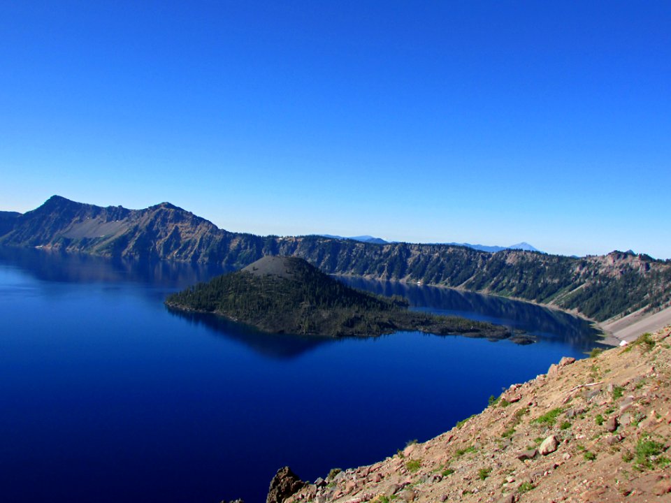 Wizard Island at Crater Lake NP in OR